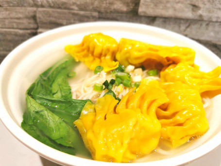 Chinese Spinach Wonton Noodle Soup