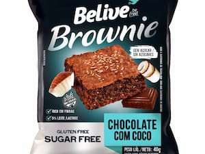 Brownie Chocolate Com Coco Sem Açucar Belive