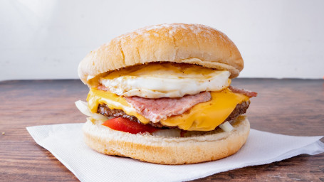 Brunch Burger (Burger, Cheese, Bacon And Egg)