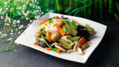 Mixed Vegetables With Mushrooms Hé Qín Xiān Zá Jūn