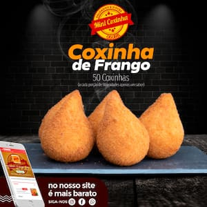 Mini Coxinha De Frango (50 Unidades)