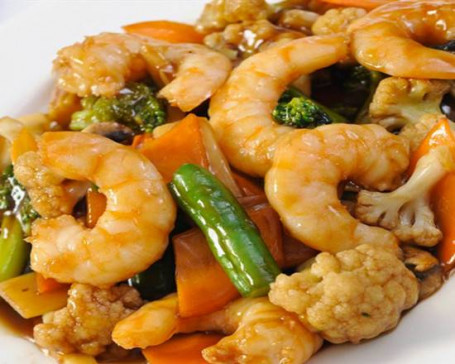 King Prawn With Mixed Vegetables Zá Cài Dà Xiā