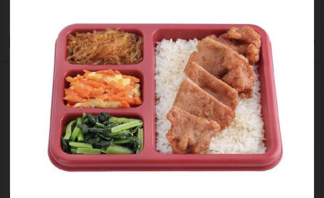 Chā Shāo Zhū Pái Fàn Biàn Dāng Cantonese Roasted Pork Chop Rice Bento