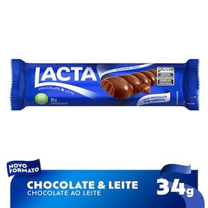 Chocolate Ao Leite Lacta 34G