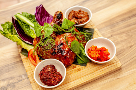 Ayam Bakar (Grilled Chicken With Three Sauces)