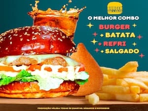 Combo Individual 1 Burger 1 Batata 1 Refri 1 Salgado