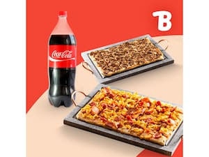 Combo 2 Pizza A Xadrez 1 Coca-Cola 2 Litros