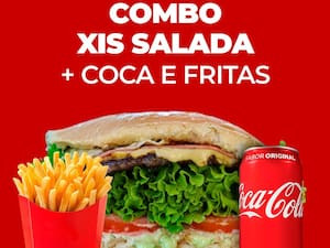 X Salada Refri Lata 350ml Fritas Fora do Lanche
