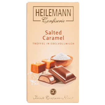 Barra De Chocolate Heilemann, Trufa De Caramelo Salgado, Chocolate Ao Leite