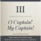 Iii : O Captain! My Captain! (Leaves Of Grass Series)