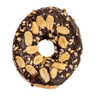 Donut De Chocolate Com Amendoim (Vegano)