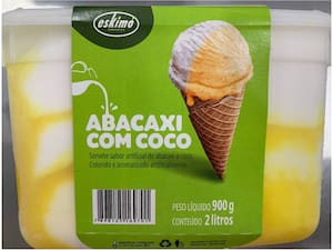 Sorvete Abacaxi Com Coco 2L