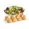 Salada de rochedo com pizas clássicas Buns de graça