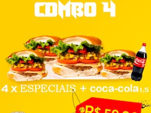 Combo 4 {Novo} (4 X Especiais Coca Cola De 1,5 Lt)