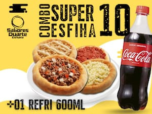 Combo 10 Esfihas Refri 600Ml Grátis