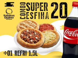 Combo 20 Esfihas Refri 1,5Lt Grátis