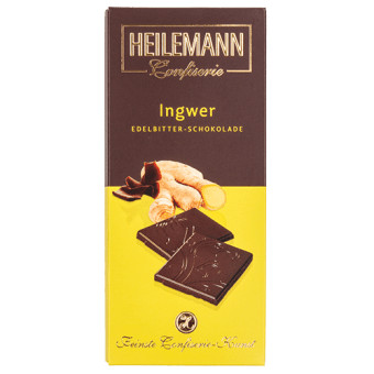 Barra De Chocolate Amargo Heilemann Wafer-Fino Com Gengibre