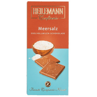 Barra De Chocolate Heilemann Wafer-Fino Com Sal Marinho, Leite Integral