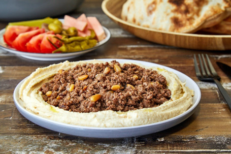 Hummus And Meat Plate