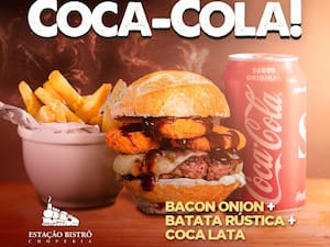 Bacon Onion Burger Batata Coca Cola