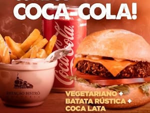 Burger Vegetariano Batata Coca Cola