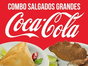 4 Salgados Grandes 1 Coca-Cola 600Ml