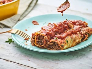 Panqueca De Carne Moída Com Queijo