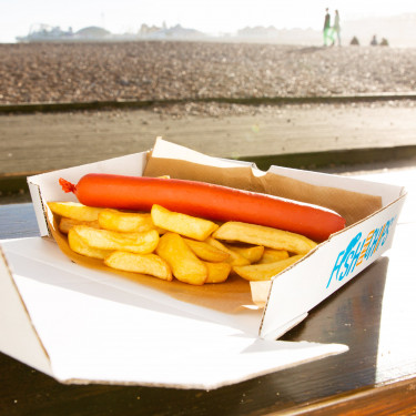 Saveloy Sausage And Chunky Chips