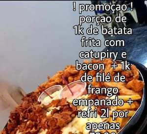 Batata Frita Completa Isca De Frango Refri 2L