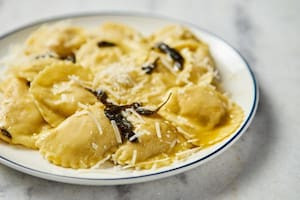 Ravioli De Banana Com Grelhado