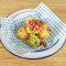 Sweet Pea, Mint and Feta Cheese Fritters with Tomato Salsa (V)