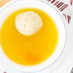 Matza Ball Soup With Noodles