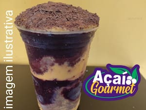 Copo De Açai Sabor Morango De 400Ml