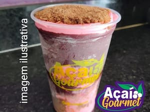 Copo De Açai Sabor Morango Copo De 500Ml