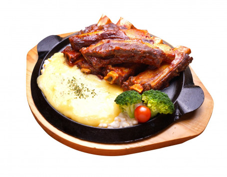 Spicy Beef Back Ribs With Cheesy Sweet Corns