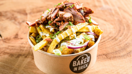 Bbq Chicken Tikka And Masala Loaded Skin On Fries (H)