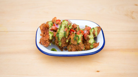 Southern Fried Chicken Thighs With Aji Verde