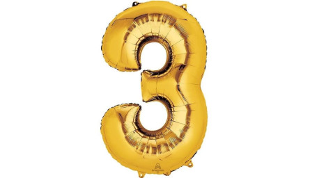 Balão Número Dourado 34'' (3)