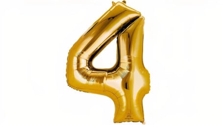 Balão Número Dourado 36'' (4)