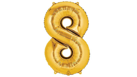 Balão Número Dourado 34'' (8)