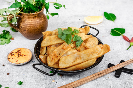 Thai Street Flat Fries With Sweet Chilli Mayonnaise