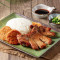 Xiāng Máo Zhū Bā Yú Bǐng Fàn Pèi Gǎn Lǎn Xiāng Cōng Yóu Rice With Lemongrass Pork Chop And Fish Cake