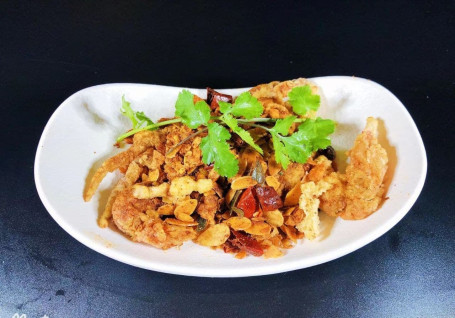 Crispy Soft Shell Crab With Salt And Chilli And Almond Flakes (Mild) Fēng Shā Ruǎn Ké Xiè