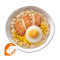 Macarrão Twisty De Frango Grelhado Com Ovo Sabor Tonkotsu Bǎn Shāo Jī Tuǐ Niǔ Niǔ Fěn Jiā Pèi Jī Dàn Zhū Gǔ Tāng Wèi