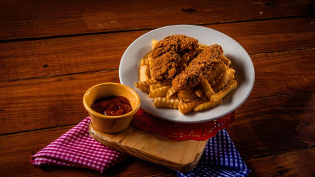 Trozos De Pollo, Papas Francesa Chicken Tenders, Fries