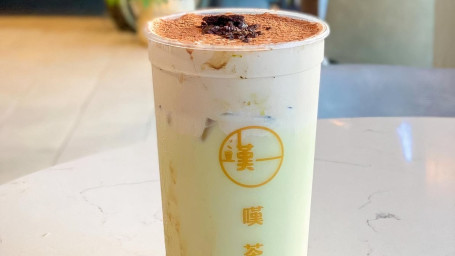 Uji Green Milk Tea With Tiramisu Foam