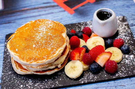 Maple Syrup Fruit Pancakes