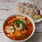 Rice Vermicelli Soup With Sliced Pork, King Prawn, Blood Jelly And Tofu