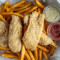 F2. Fried Tilapia Basket (2) Shrimps(5)