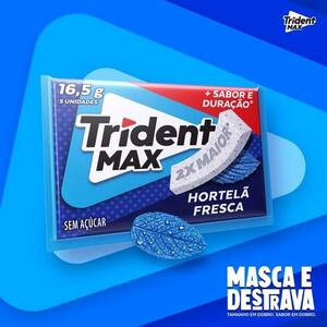 Chiclete Trident Max Hortelã Fresca 16,5g